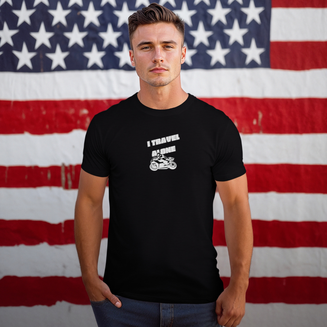 I Travel Alone Stylish T-Shirt for Men