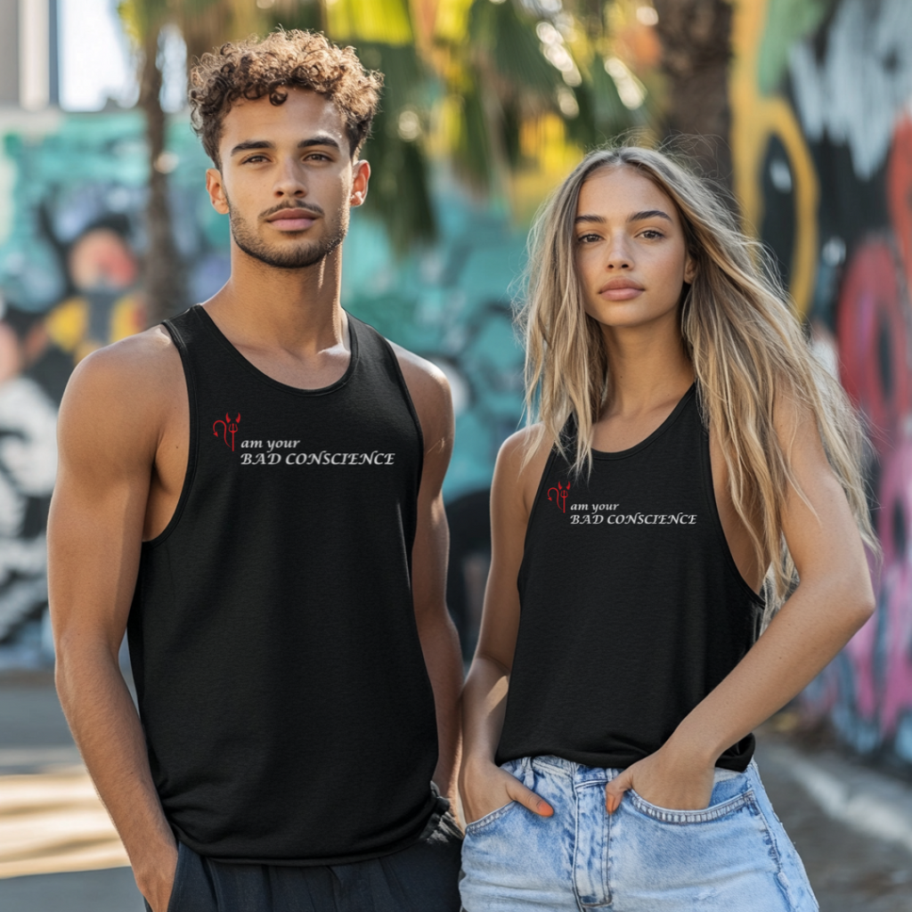 I'm Your Bad Conscience Unisex Jersey Stylish Tank Top for Men and Women