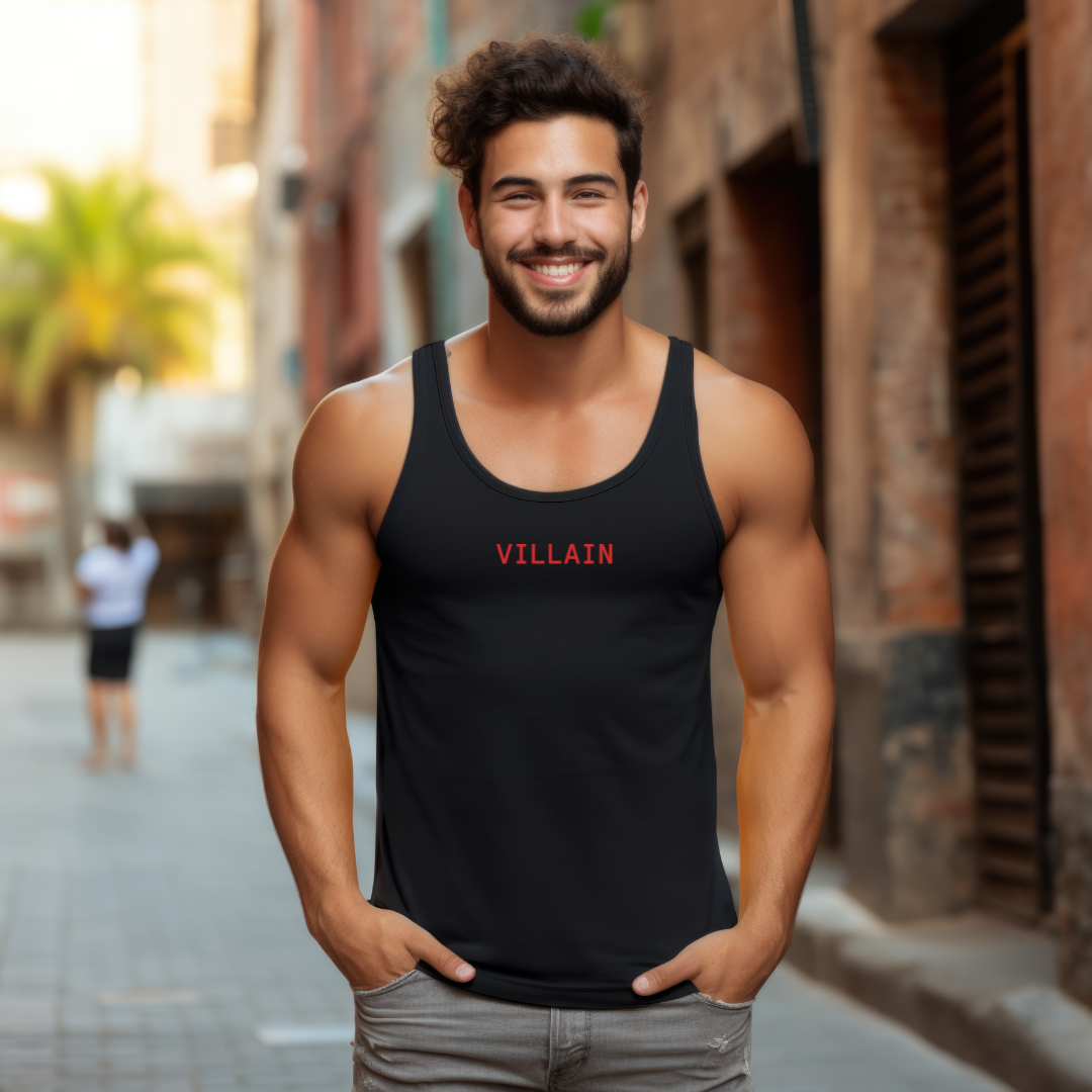 Villain Unisex Jersey Stylish Tank Top for Men and Women