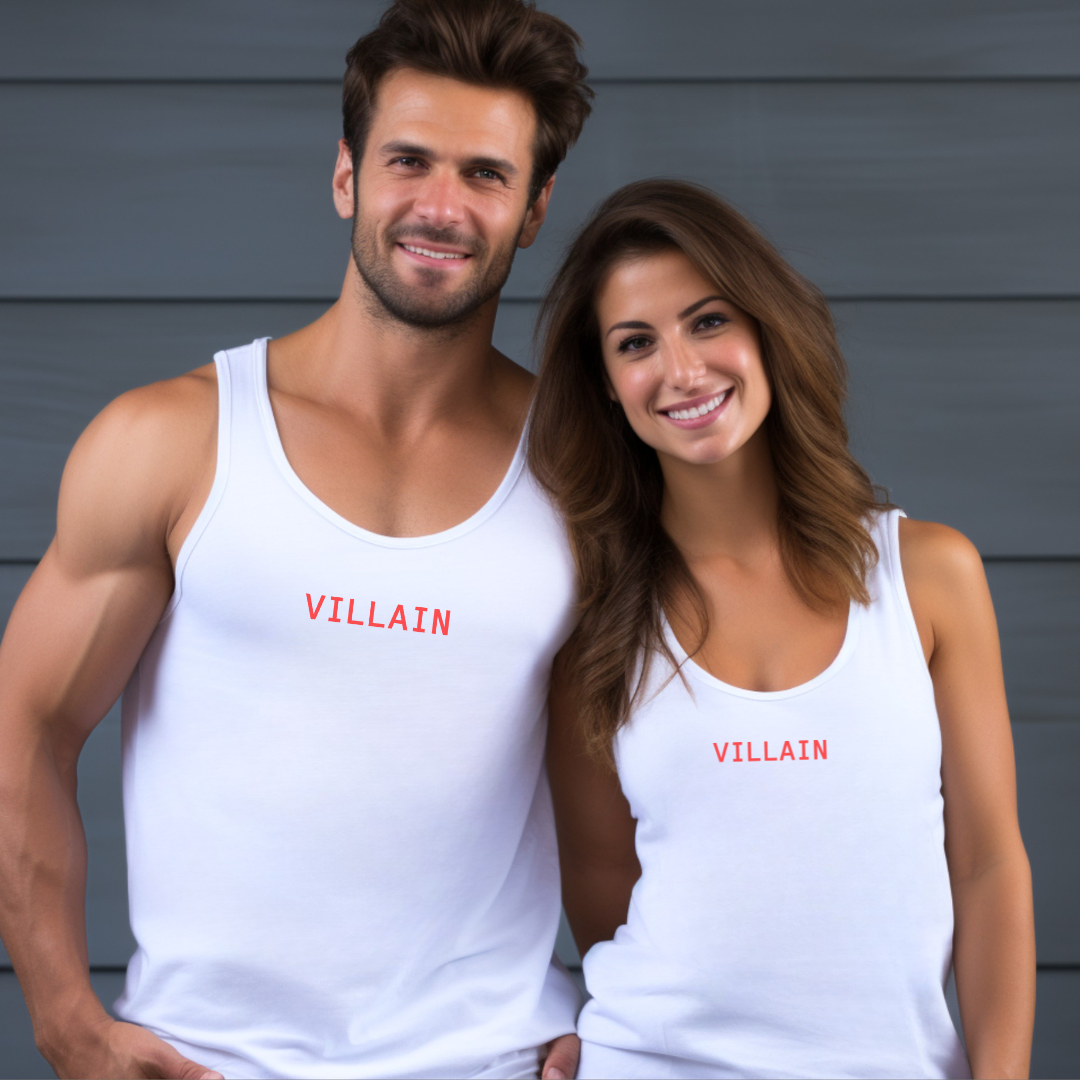 Villain Unisex Jersey Stylish Tank Top for Men and Women