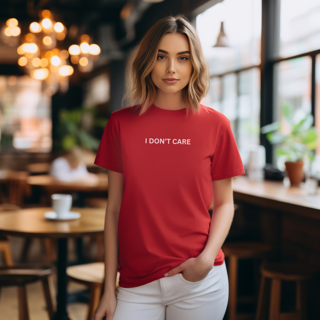 I Don't Care Stylish T-Shirt for Women